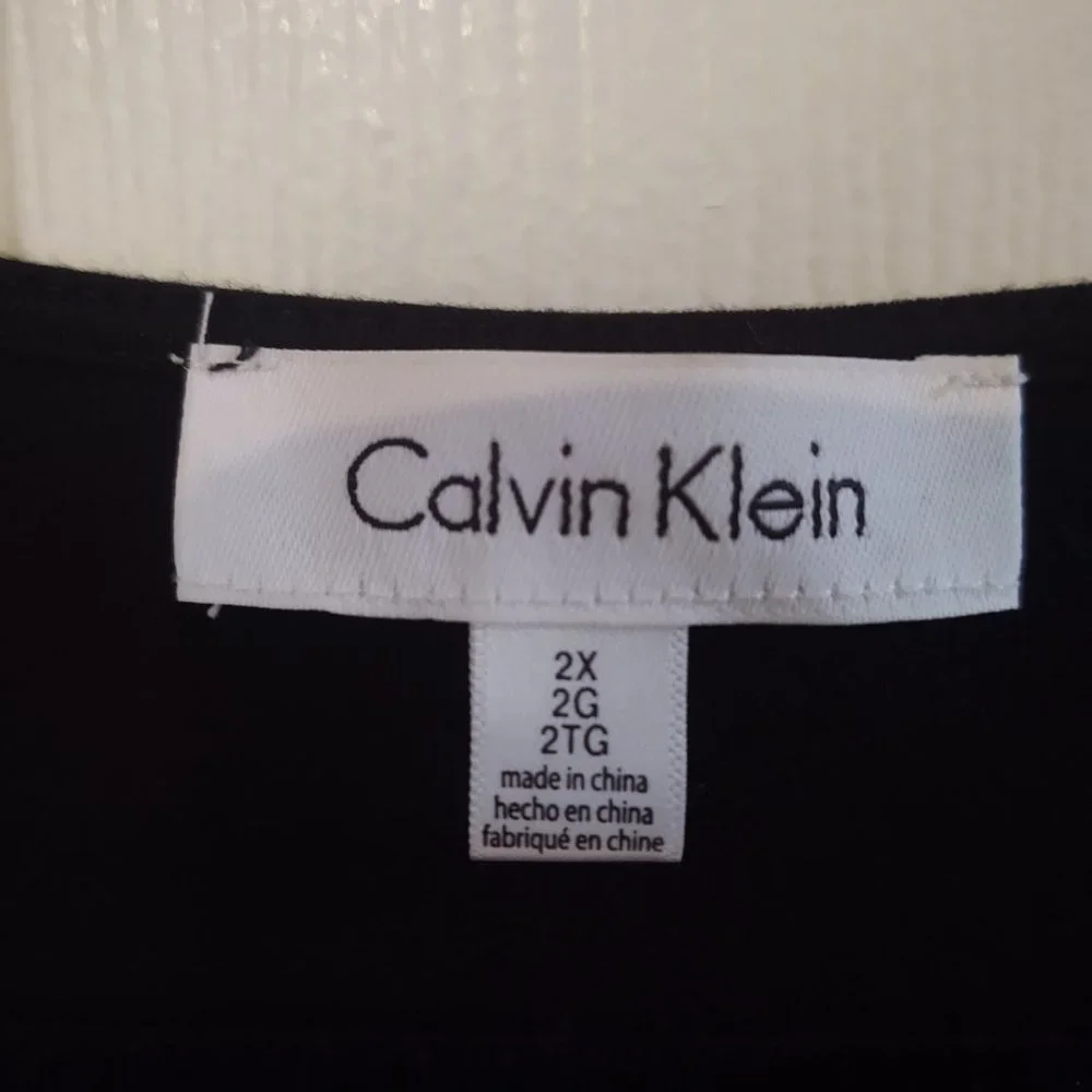 Calvin Klein V-Neck Lace Up Tunic - Picture 4 of 4
